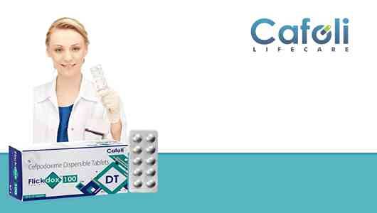 Flickdox 100 DT Tablet at Best Price in Antibiotic Franchise for Antibiotic and Bacterial Infections.
